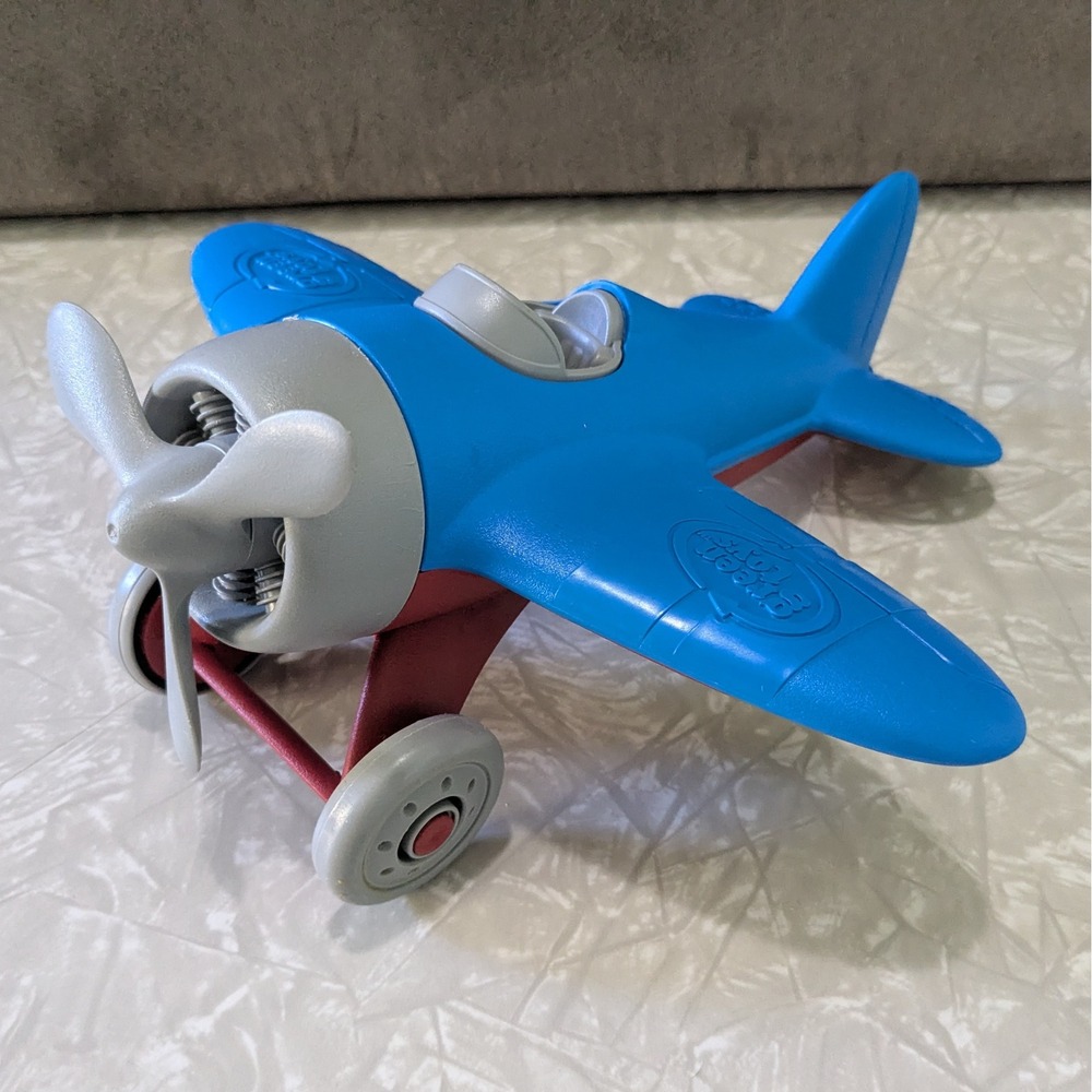 Green Toys 2 Wheel Single Seater Airplane - Blue & Red